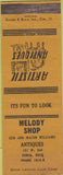 Matchbook Cover - Melody Shop Xenia OH Antiques