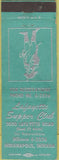 Matchbook Cover - Lafayette Supper Club Indianapolis IN Napoleon?