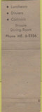 Matchbook Cover - Lafayette Supper Club Indianapolis IN Napoleon?