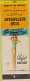 Matchbook Cover - Star Restaurant NO TOWN Petty pinup