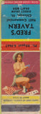Matchbook Cover - Fred's Tavern Chicago IL pinup POOR
