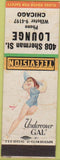 Matchbook Cover - 408 Sherman St Lounge Chicago IL pinup WORN