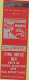 Matchbook Cover - Pine Ridge Inn Newton Blairstown NJ?