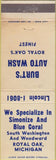 Matchbook Cover - Burt's Car Wash Royal Oak MI