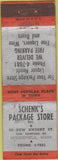 Matchbook Cover - Schenk's Package Store Liquor Springfield MA WEAR