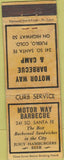 Matchbook Cover - Motor Way BBQ Hamburgers Pueblo CO WEAR