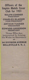 Matchbook Cover - RMS Convention Hotel Columbia Asbury Park NJ 1951 red