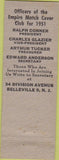 Matchbook Cover - RMS Convention Hotel Columbia Asbury Park NJ 1951 peach