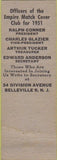 Matchbook Cover - RMS Convention Hotel Columbia Asbury Park NJ 1951 blue