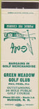 Matchbook Cover - Green Meadow Golf Course Hudson NH