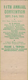Matchbook Cover - RMS Convention Asbury Park Hotel Columbia NJ Letter A