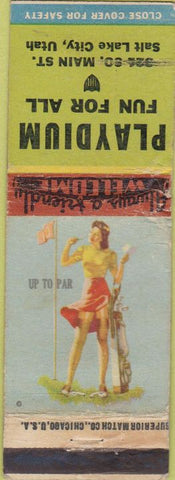 Matchbook Cover - Playdium Salt Lake City pinup WEAR