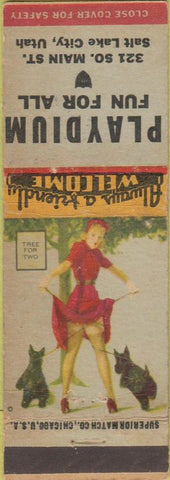 Matchbook Cover - Playdium Salt Lake City pinup WEAR