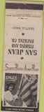 Matchbook Cover - San Juan Fishing Packing Seattle WA POOR girlie