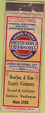 Matchbook Cover - Bearing  and  Rim Supply Spokane WA WORN Stromberg Carburetors
