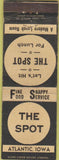 Matchbook Cover - The Spot Atlantic IA WORN