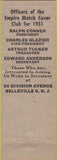 Matchbook Cover - RMS Convention Asbury Park Hotel Columbia NJ white WORN