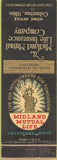Matchbook Cover - Midland Mutual Life Insurance Columbus OH