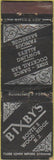 Matchbook Cover - Bixby's Wood Ridge NJ deco BBQ bowling WORN