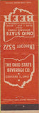 Matchbook Cover - Ohio State Beverage Stores Beer Cleveland OH