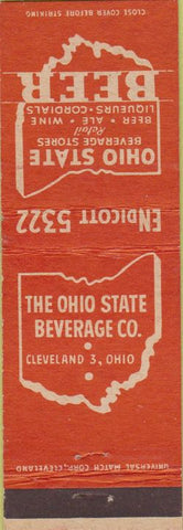 Matchbook Cover - Ohio State Beverage Stores Beer Cleveland OH