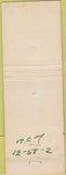 Matchbook Cover - Slim Seth Chain Saw Tree Trimming Waconia MN pinup POOR