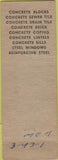 Matchbook Cover - Fergus Concrete Fergus Falls MN pinup WEAR