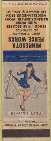 Matchbook Cover - Minnesota Fence Works St Paul MN pinup WEAR