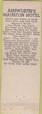 Matchbook Cover - Mauston Hotel WI