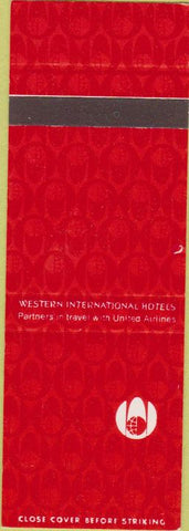 Matchbook Cover - Western International Hotels United Airlines SAMPLE