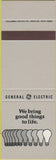 Matchbook Cover - General Electric GE SAMPLE lightbulbs