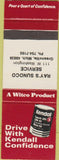 Matchbook Cover - Kendall Oil Gas Ray's Sunoco Greenville MI SAMPLE