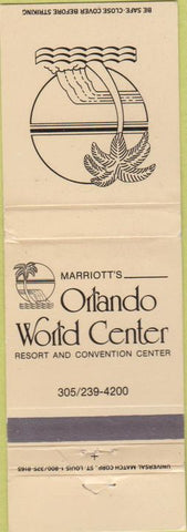 Matchbook Cover - Orlando World Center Marriott FL