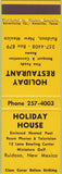 Matchbook Cover - Holiday House Ruidoso NM SAMPLE bowling
