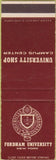 Matchbook Cover - Fordham University New York City SAMPLE