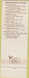 Matchbook Cover - The Pewter Mug OH Chain SAMPLE