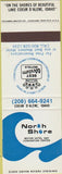 Matchbook Cover - North Shore Motor Hotel Lake Coeur D Alene ID SAMPLE