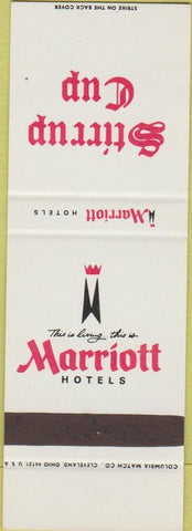 Matchbook Cover - Stirrup Cup Marriott Hotels SAMPLE