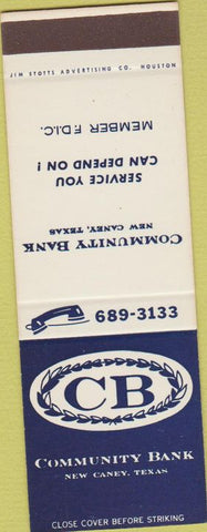 Matchbook Cover - Community Bank New Caney TX SAMPLE