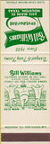 Matchbook Cover - Bill Williams Restaurant Houston TX SAMPLE