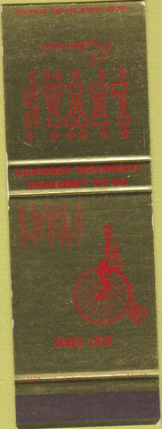 Matchbook Cover - Levas Restaurant Lexington KY bicycle SAMPLE