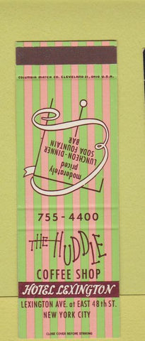 Matchbook Cover - Hotel Lexington New York City SAMPLE