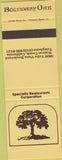 Matchbook Cover - Boundary Oak Walnut Creek CA SAMPLE