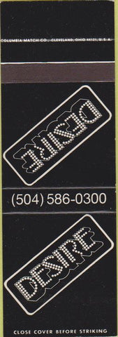 Matchbook Cover - Desire Royal Sonesta Hotel New Orleans LA SAMPLE