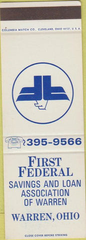 Matchbook Cover - First Federal Savings Loan Warren OH SAMPLE