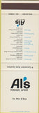 Matchbook Cover - Al's Formal Wear Houston TX Chain SAMPLE