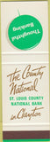 Matchbook Cover - St Louis County Bank Clayton MO SAMPLE