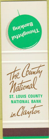Matchbook Cover - St Louis County Bank Clayton MO SAMPLE