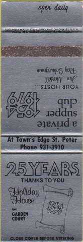 Matchbook Cover - Holiday House and Garden Court Saint Peter MN SAMPLE