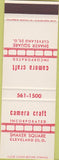 Matchbook Cover - Camera Craft Inc Cleveland OH SAMPLE